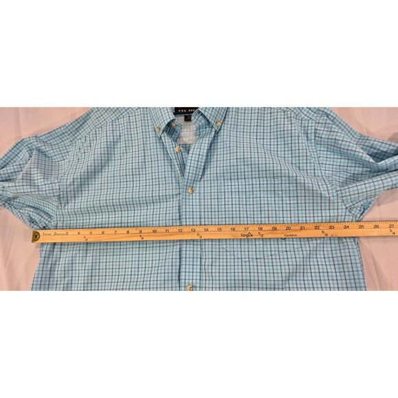 Ariat Mens Pro Series Shirt Long Sleeve Button Down Vented Blue Plaid Western XL - Picture 11 of 14